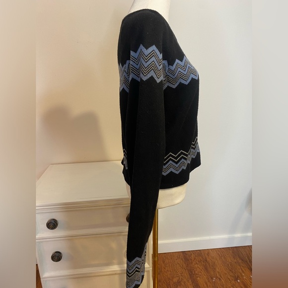 KERISMA Cropped Chevron Sweater Sz L - Picture 2 of 4